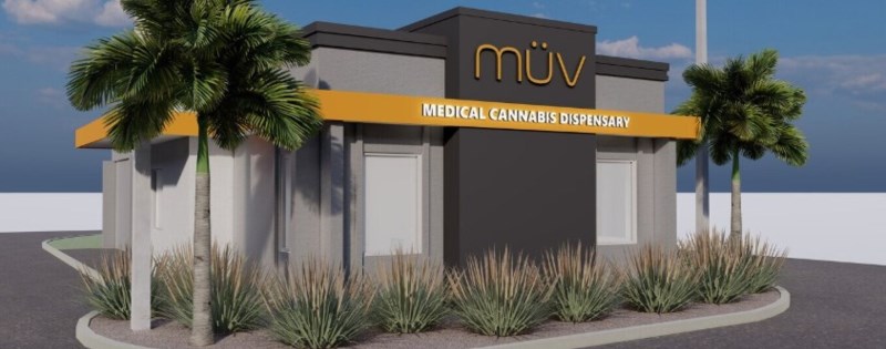 muv_medical cannabis dispensary rendering_26655 s dixie highway naranja_Image Courtesy of RJ Realty 800x315